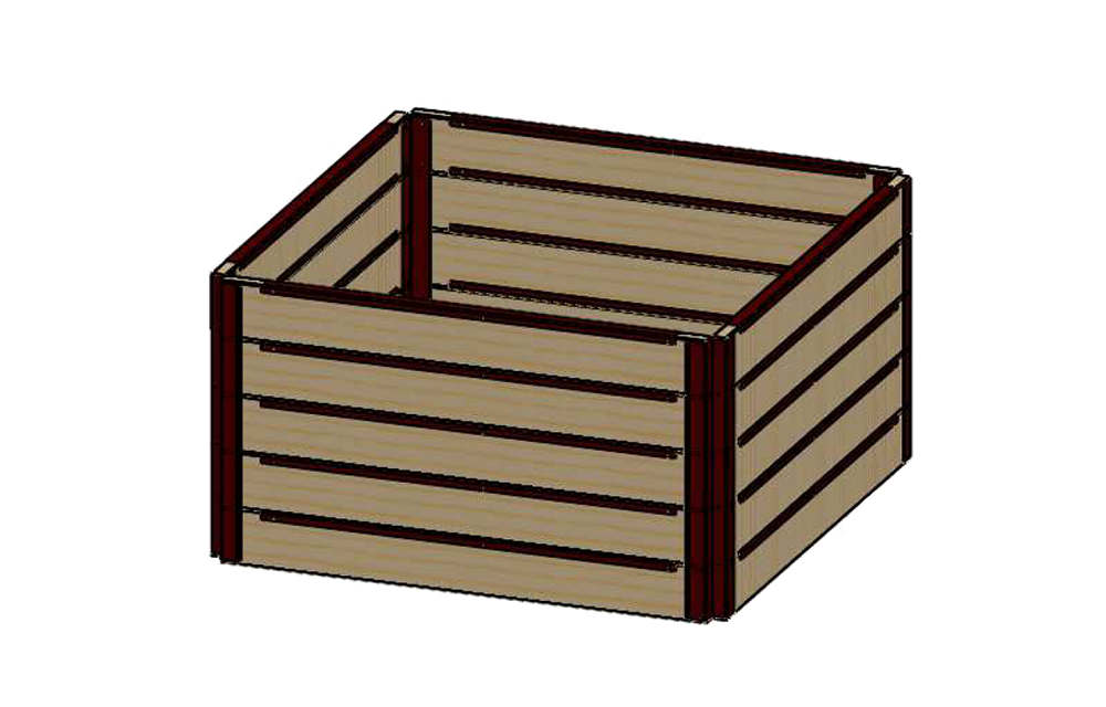 30 Tall 4x4 Kit With Wood Raised Bed Brackets Raised Bed Brackets