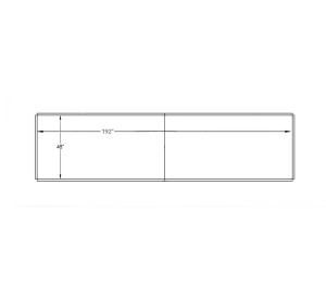 4x16 Top View Raised Bed Brackets'