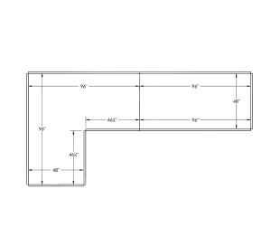 Raised Bed Brackets' 8x16 Top View