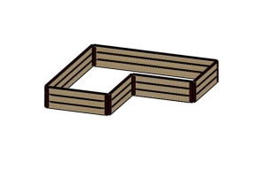 8x8L 18" Raised Bed Parts List